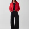 Vintagesoft Terry Oversized Wedge Zip-hettegenser
