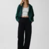 Vintagesoft Terry Oversized Wedge Zip-hettegenser