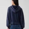 Vintagesoft Terry Oversized Wedge Zip-hettegenser
