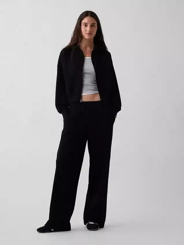 Vintagesoft Terry Oversized Wedge Zip-hettegenser