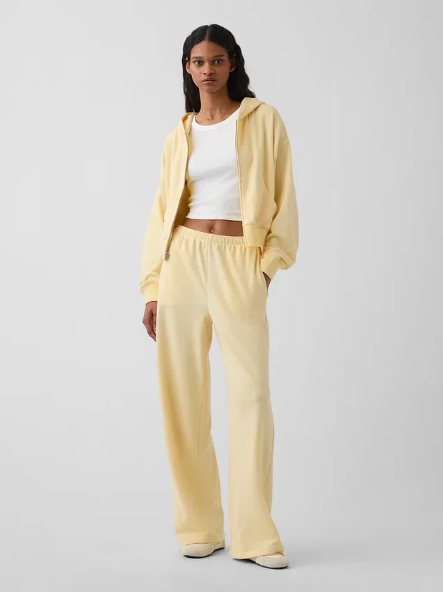 Vintagesoft Terry Oversized Wedge Zip-hettegenser