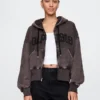 Vintagesoft Wedge Zip-hettegenser