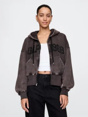 Vintagesoft Wedge Zip-hettegenser