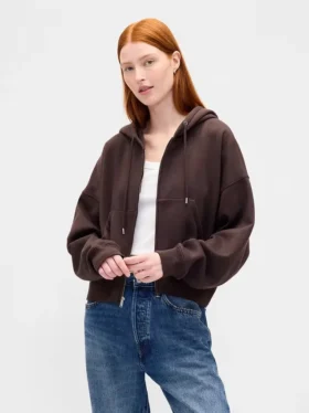 Vintagesoft Wedge Zip-hettegenser
