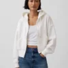 Vintagesoft Wedge Zip-hettegenser