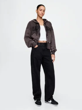 Vintagesoft Wedge Zip-hettegenser