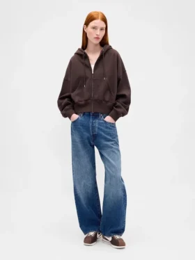 Vintagesoft Wedge Zip-hettegenser