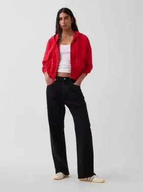 Vintagesoft Wedge Zip-hettegenser