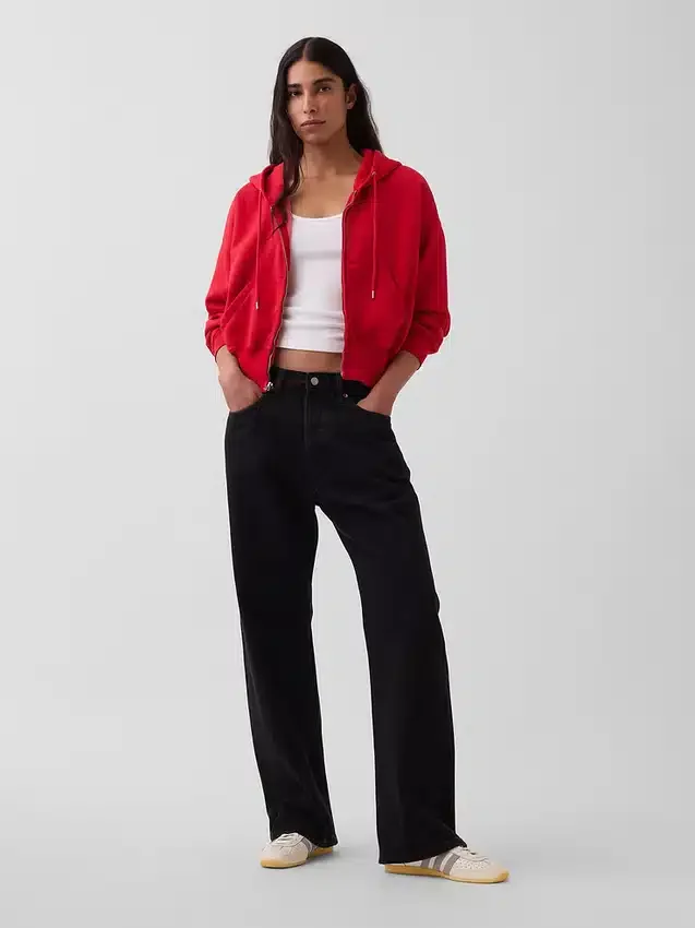 Vintagesoft Wedge Zip-hettegenser