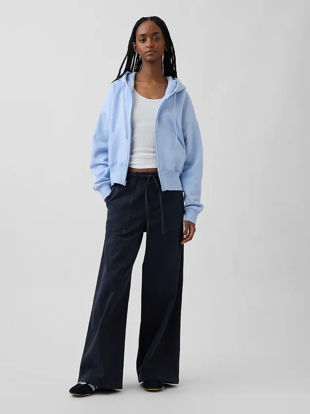 Vintagesoft Wedge Zip-hettegenser