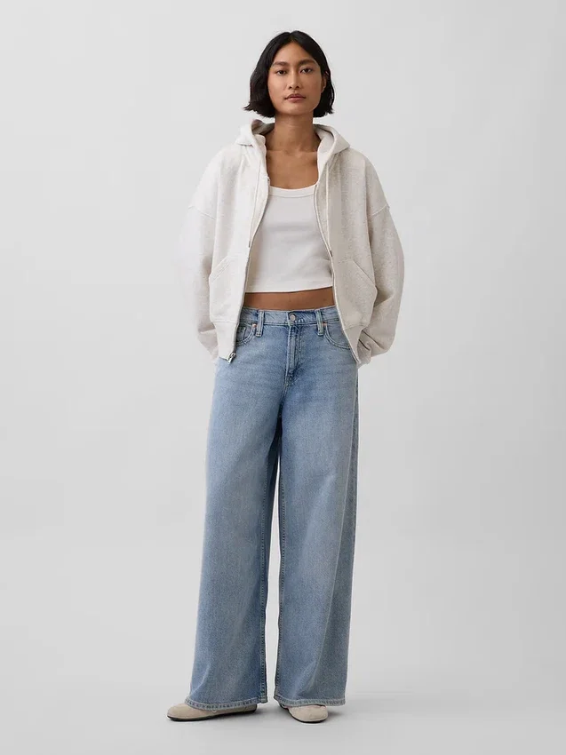 Vintagesoft Wedge Zip-hettegenser