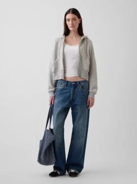 Vintagesoft Wedge Zip-hettegenser