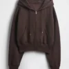 Vintagesoft Wedge Zip-hettegenser