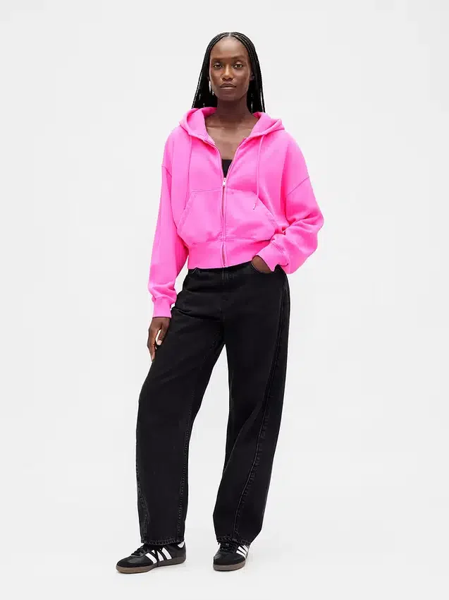 Vintagesoft Wedge Zip-hettegenser