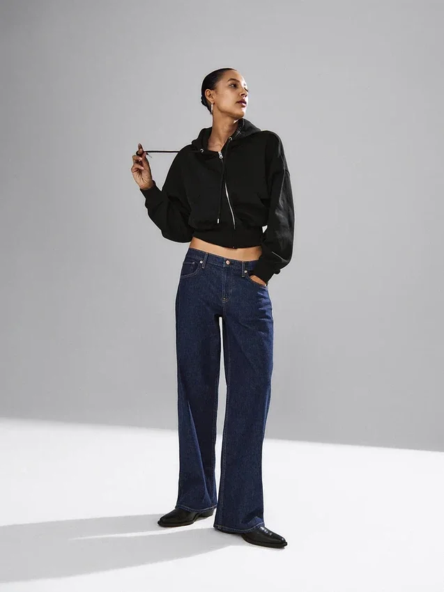 Vintagesoft Wedge Zip-hettegenser