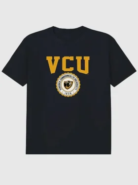 Virginia Commonwealth University T-skjorte med grafisk motiv av universitetets segl