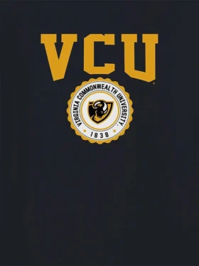 Virginia Commonwealth University T-skjorte med grafisk motiv av universitetets segl