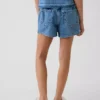 Wrap-skort i denim for barn